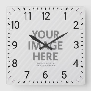 Horloge Carrée Photo Personalized Wall Clocks Custom Big Square