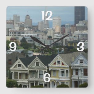 Horloge Carrée Photographie de scène urbaine de San Francisco Pos