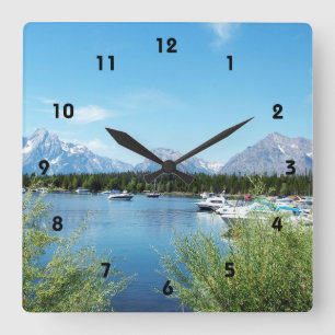 Horloge Carrée Photographie du paysage du parc national du Grand 