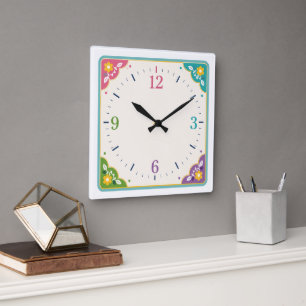 Horloge Carrée Pièce Horlogère Décorative Moderne pour Maison & B