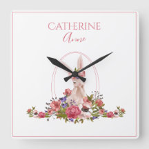 Pink Animal Bunny Floral Girly