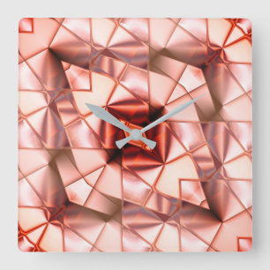 Horloge Carrée Pinkish gigantic Pearl flowers