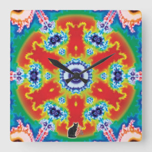 Horloge Carrée Pivitol Kaleidoscope