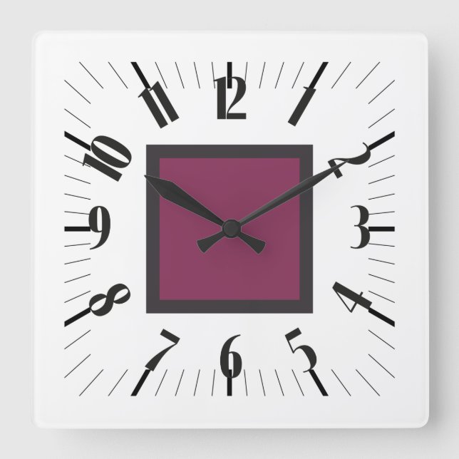 Horloge Carrée PIXELAT PREMIÈRE SÉRIE LEX par masanser (Recto)