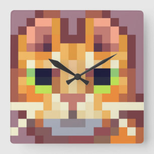Horloge Carrée Pixellisation de qualité