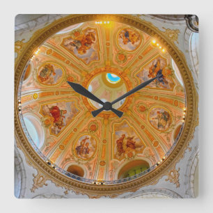 Horloge Carrée Plafond du dôme de la Frauenkirche, Dresde, Allema