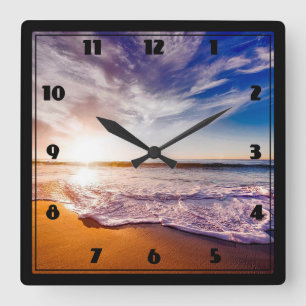 Horloge Carrée Plage
