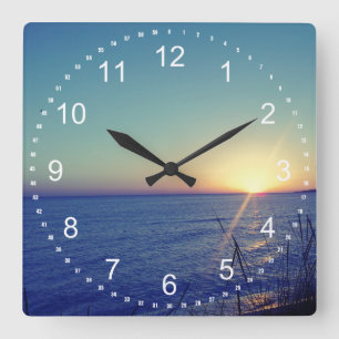 Horloge Carrée Plage cool
