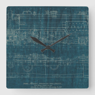 Horloge Carrée Plan directeur du train I