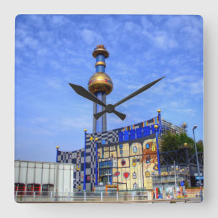 Horloge Carrée Plante de l'incinération des déchets de Spittela