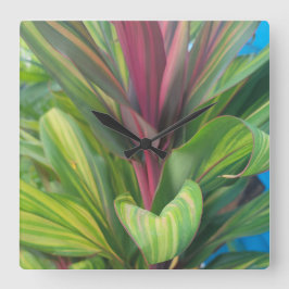 HORLOGE CARRÉE PLANTE PLUS