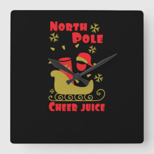 Horloge Carrée Pôle Nord Jus de fromage