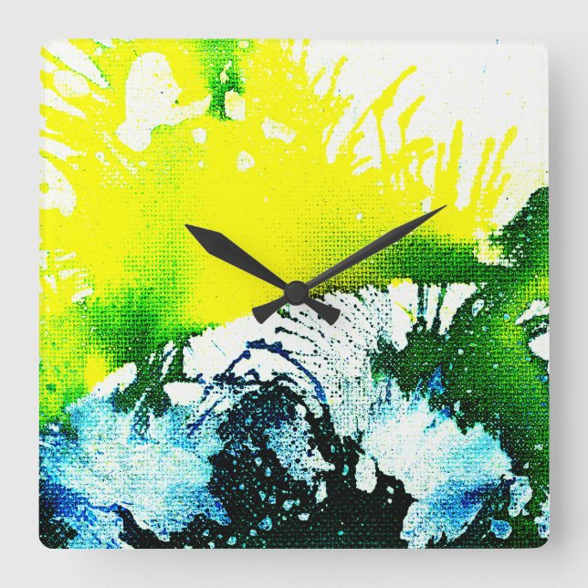 Horloge Carrée Polychromoptique #2A par Michael Moffa (Recto)