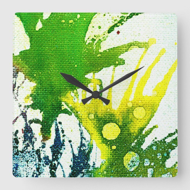 Horloge Carrée Polychromoptique #2B par Michael Moffa (Recto)