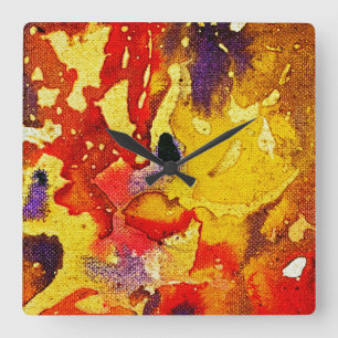 Horloge Carrée Polychromoptique #3 par Michael Moffa