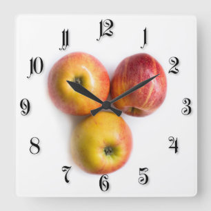 Horloge Carrée Pommes mûres