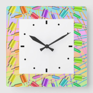 HORLOGE CARRÉE POP ART SUÇONS