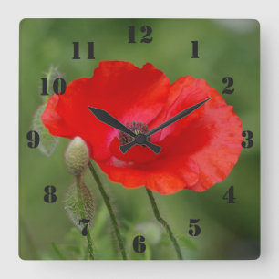Horloge Carrée Poppy clock