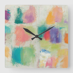 Horloge Carrée Popsicles Horizontal Stone Abstract