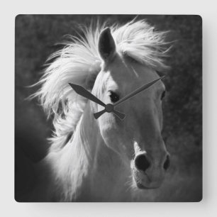 Horloge Carrée Portrait V de cheval