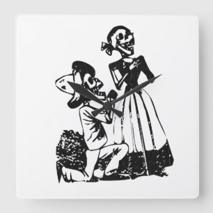 Horloge Carrée Posada Cavalera Courting Skeleton
