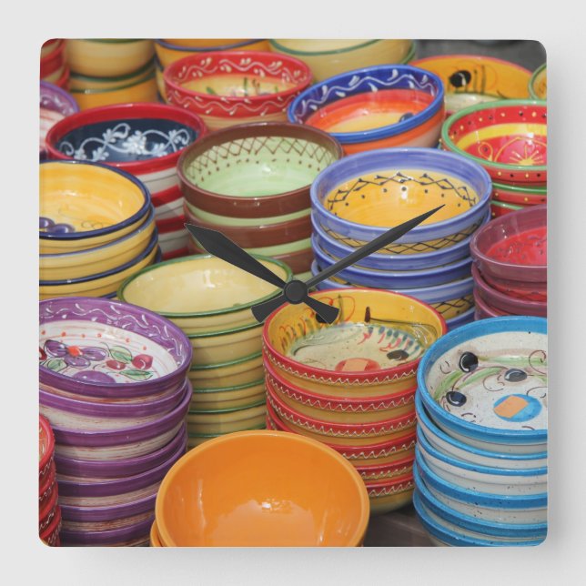 Horloge Carrée Poterie en Provence (Recto)