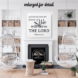 Horloge Carrée Pour Moi et Ma Maison Joshua 24:15