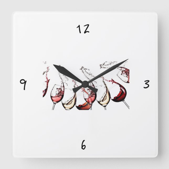 HORLOGE CARRÉE ***POUR THAT WINE*** CLOCK (Recto)