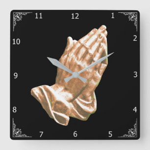 HORLOGE CARRÉE PRAYING HANDS