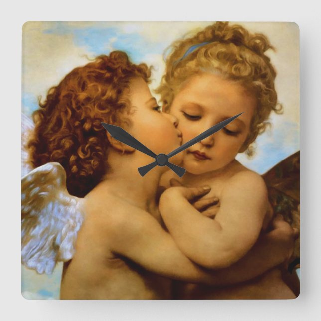 Horloge Carrée Premier baiser (Recto)
