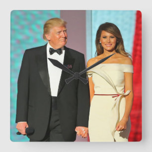 Horloge Carrée Premier Donald et Melania Trump Inauguration