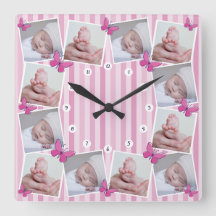 Premiers 12 mois Photo de bébé Collage Papillon ro