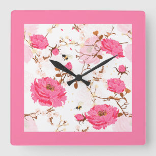 Horloge Carrée printemps