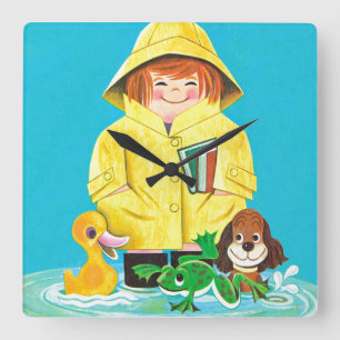 Horloge Carrée Puddles of Fun