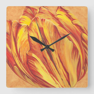 Horloge Carrée Puissance I de tulipe