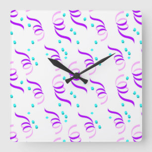 HORLOGE CARRÉE PURPLE PARTI RIBBONS