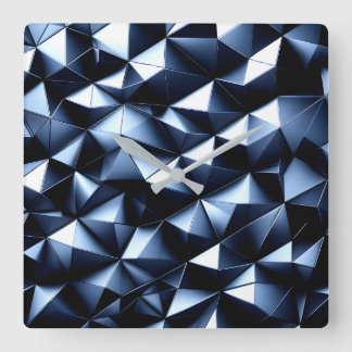 Horloge Carrée pyramides abstraites