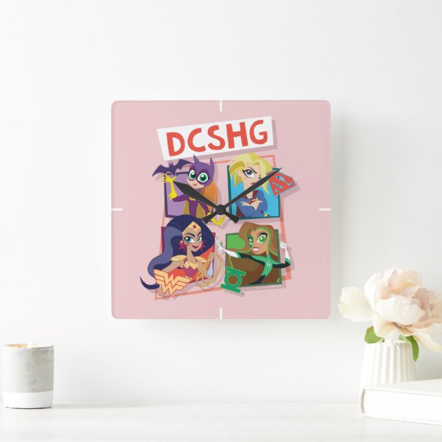 Horloge Carrée Quartet Filles DC Super Hero (Maison)