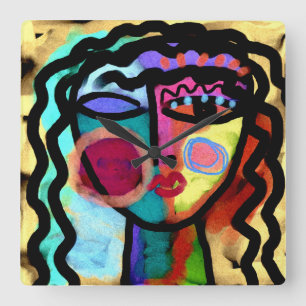 Horloge Carrée Quelle que soit l'Abstract Art Original