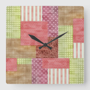Horloge Carrée Quiltblock