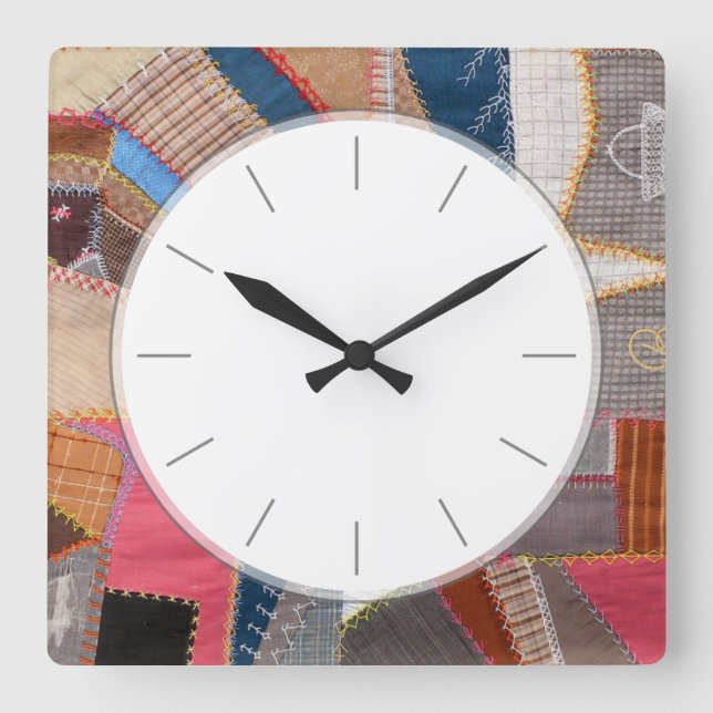 Horloge Carrée Quilter's (Recto)