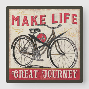 Horloge Carrée Quota de Make Life a Great Journey