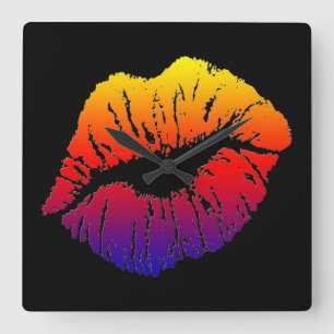 Horloge Carrée rainbow ooo
