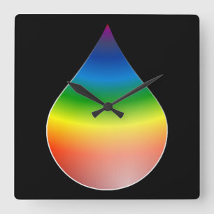 HORLOGE CARRÉE RAINBOW TEARDROP