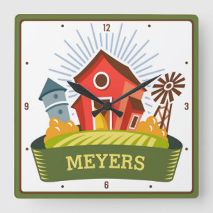 Horloge Carrée Ranch du Grand Rouge