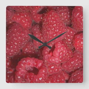 Horloge Carrée Raspberries
