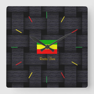 Horloge Carrée Rasta Time