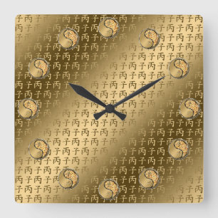 Horloge Carrée Rat de feu