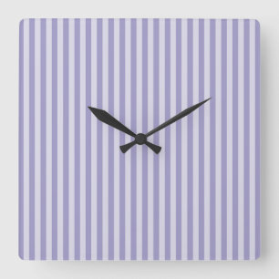Horloge Carrée Rayures violettes