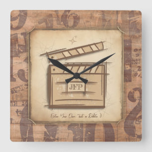 Horloge Carrée réalisateur, acteur, réalisateur idée cadeau